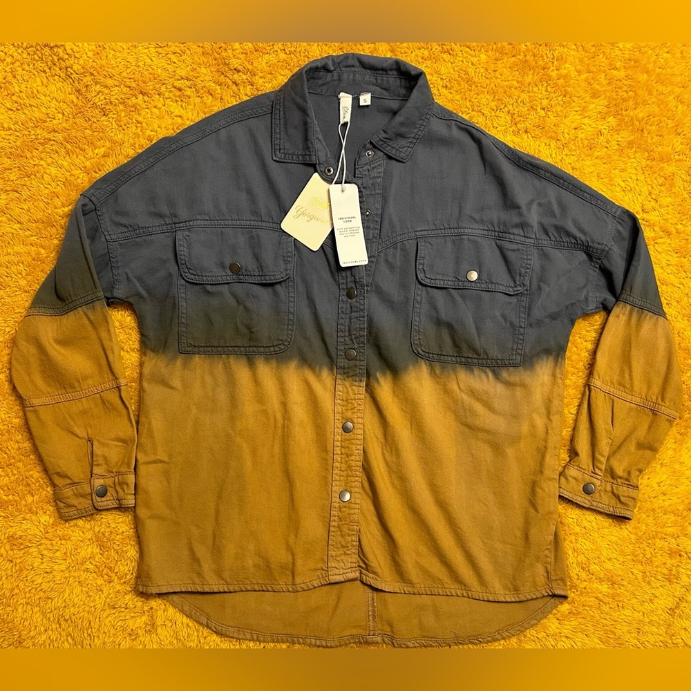 NWT Elan Distressed “Devan” Button Up Jacket - Picture 2 of 7